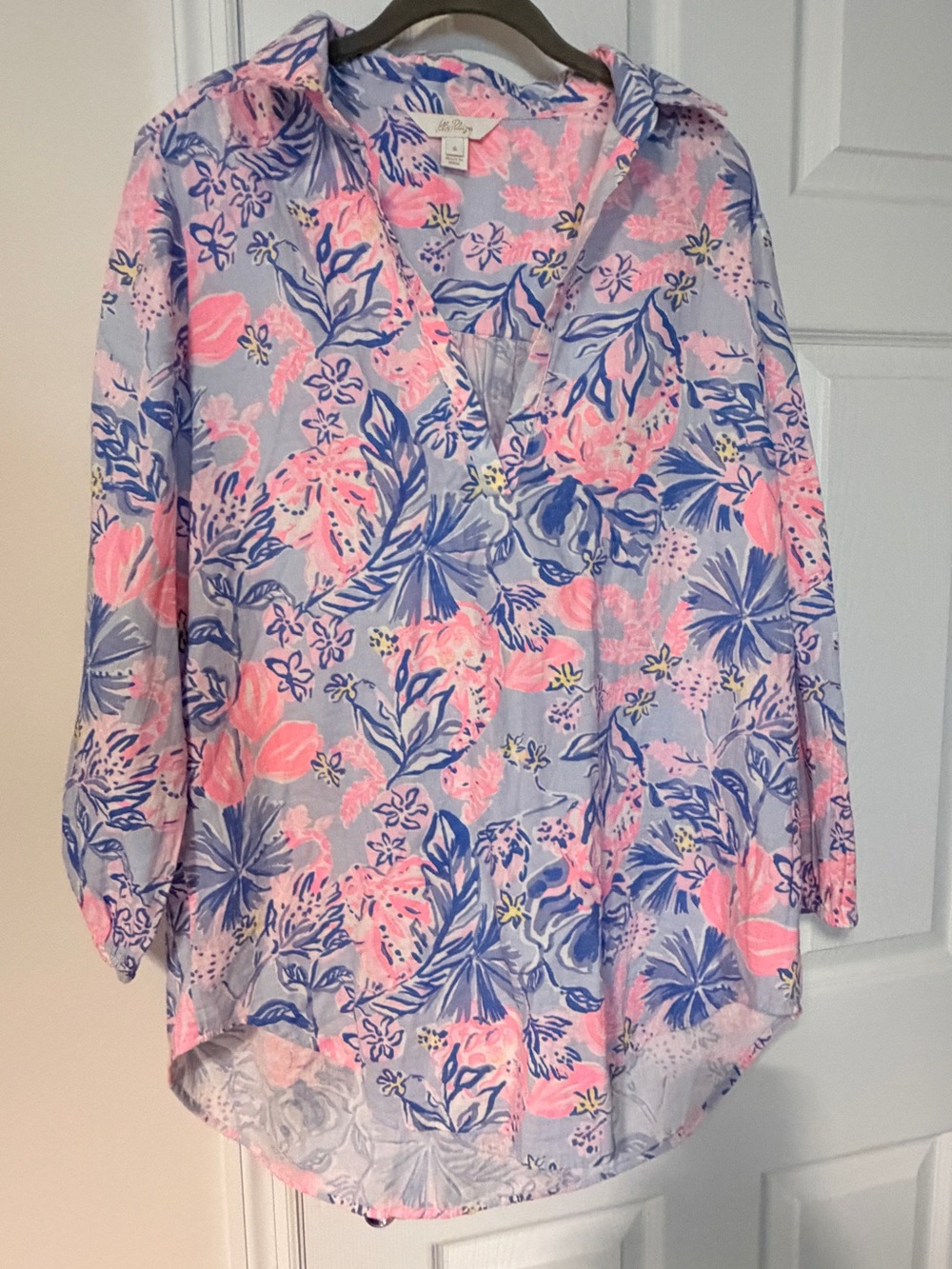 Lilly Pulitzer Pink & Blue Floral Bathing suit Coverup